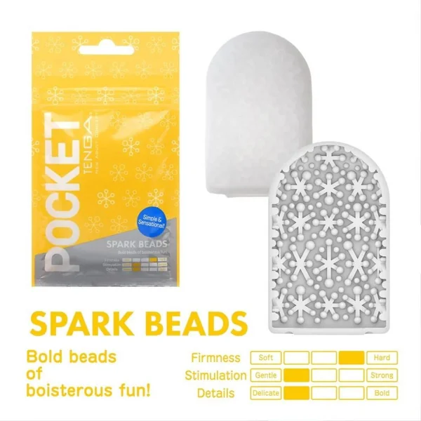Tenga Pocket Spark Beads: Disposable, Smooth Male Masturbation Sleeve