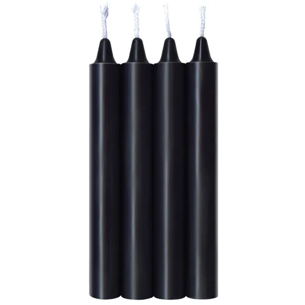 THE 9’S MAKE ME MELT SENSUAL WARM-DRIP CANDLES 4PK BLACK