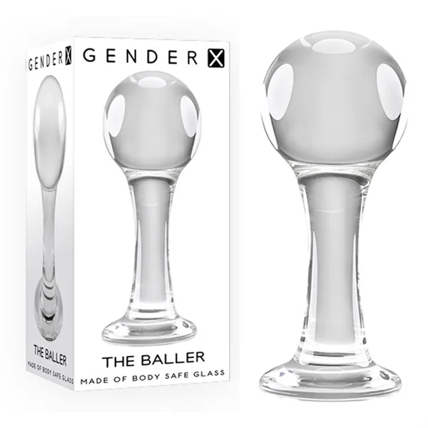 The Baller Glass Anal Plug by Gender X