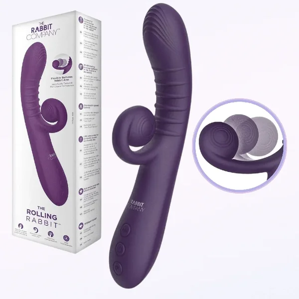 The Rolling Rabbit Purple Dual Vibrator