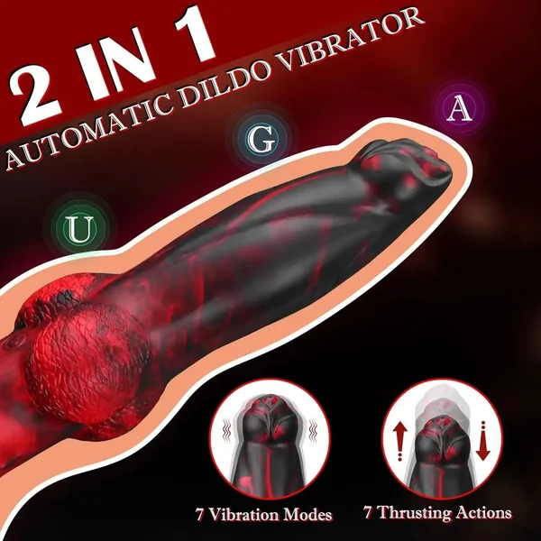 Thrusting Fantasy Dragon Dildo Anal Butt Plug - Remote Control Animaldildo Prostate Massager