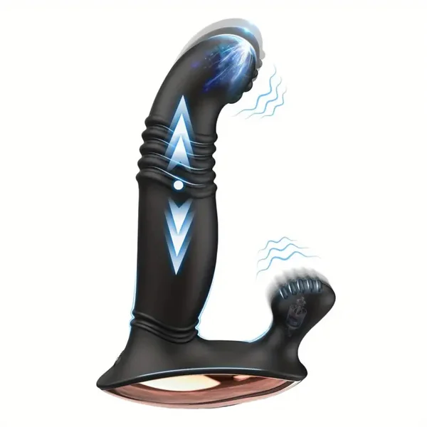 Thrusting Prostate Massager Anal Vibrator Dildo With 9 Thrusting Vibration