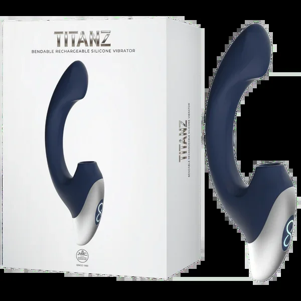 Thumping Rechargeable Silicone Vibrator (Blue)