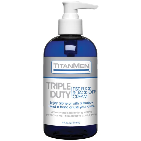 Titanmen Tripple Duty Fist, Fuck & Jack Off Cream - 8 Oz Bottle