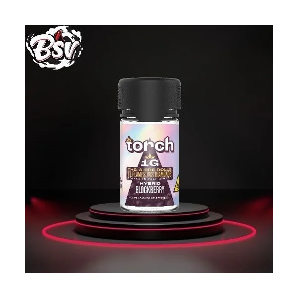 Torch 1g THCA Pre-Rolls VVS Diamonds 4ct Blockberry