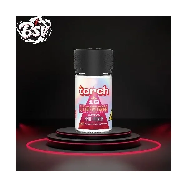 Torch 1g THCA Pre-Rolls VVS Diamonds 4ct Fruit Punch