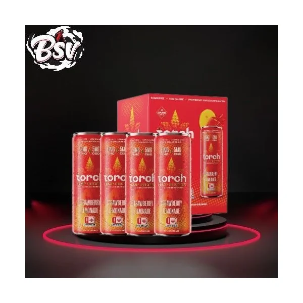 Torch Hemp Seltzer 10mg THC 4pk Strawberry Lemonade