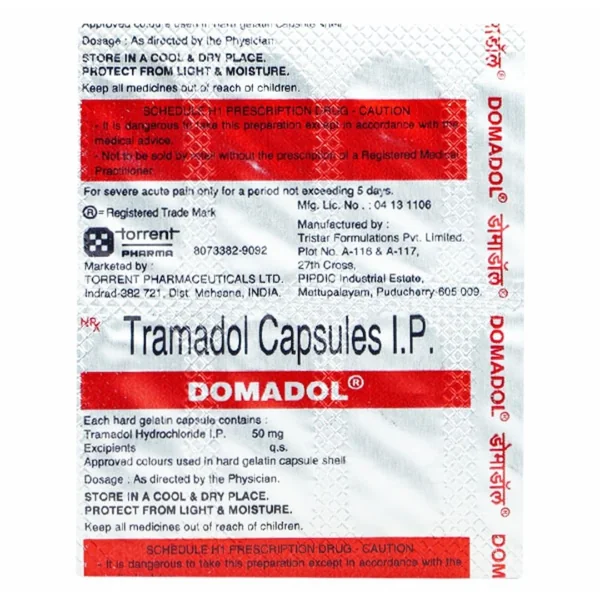 TORRENT DOMADOL 50mg CAPSULE (10 CAPSULES)
