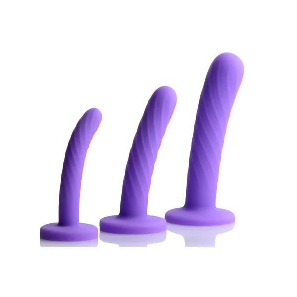 Tri-Play 3 Piece Silicone Dildo Set