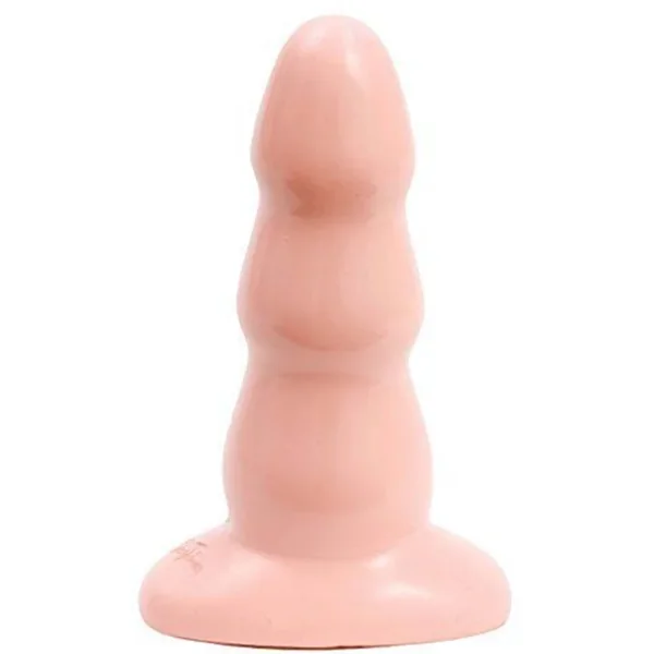 Triple Ripple Medium Butt Plug 5 Inch Flesh Doc Johnson