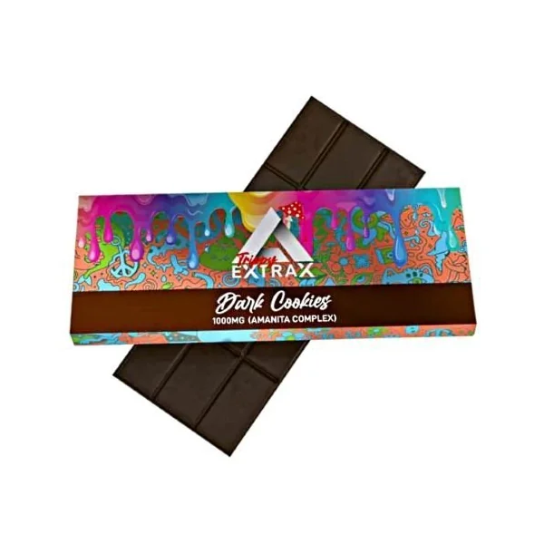 Trippy Extrax 1000MG Amanita Complex Chocolate 10/PK Dark Cookie