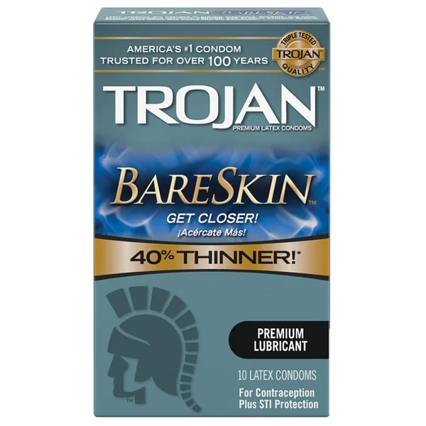 Trojan Bare Skin Condoms - Box Of 10