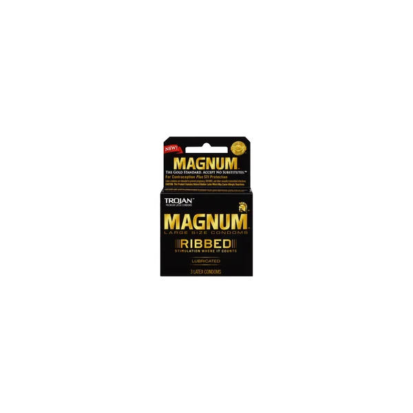 TROJAN MAGNUM RIBBED 3PK