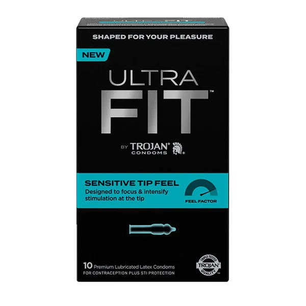 Trojan Ultrafit Sensitive Tip Feel Condom - Pack Of 10