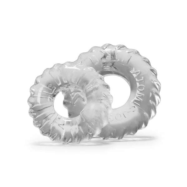 Truckt 2 Piece Cockring Set Atomic Jock - Clear