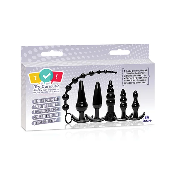TRY-CURIOUS ANAL PLUG KIT BLACK