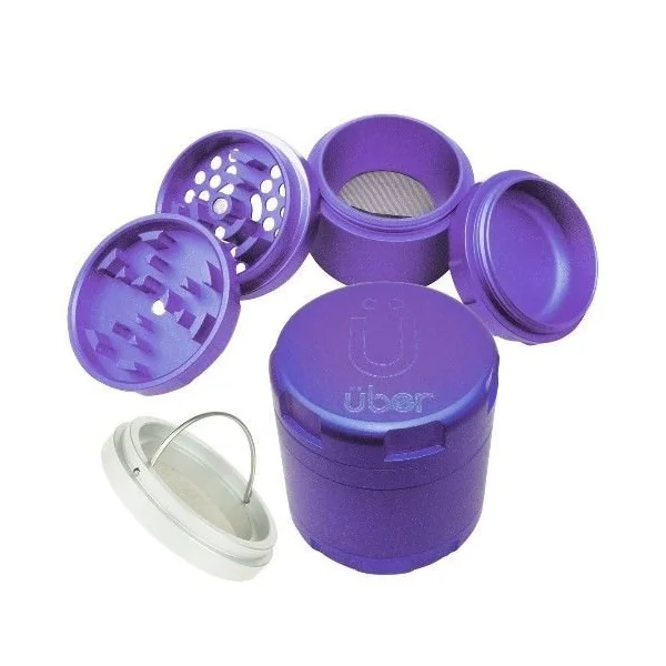 Uber Grinder 4.2 None Stick 4pc 63mm CNC Matte Purple