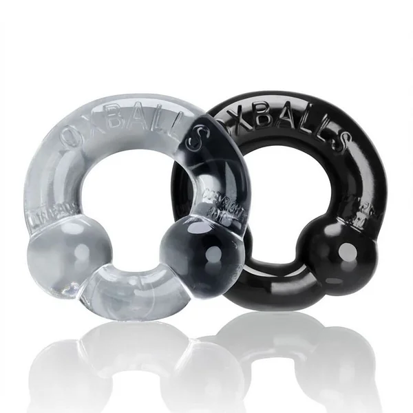 ULTRA BALLS COCKRING 2 PACK BLACK/CLEAR (NET)