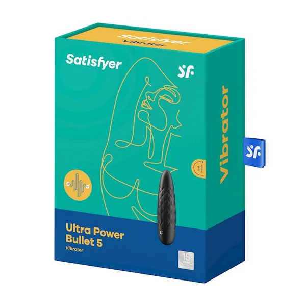 Ultra Power Bullet 5 Vibrator - Black -Violet- 3.8 Inch