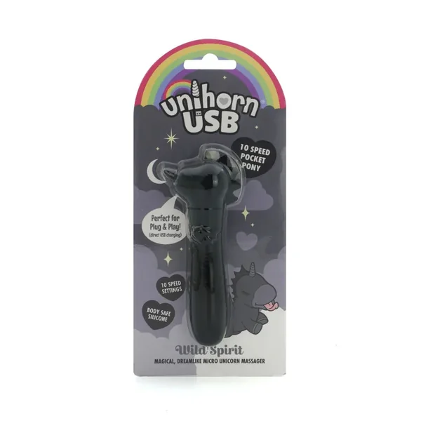 Unicorn USB “Wild Spirit” Bullet Vibe -Black