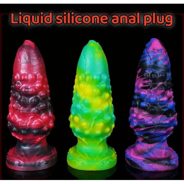 Unisex Soft Silicone Anal Plug With Suction Cup Anus Dilator Massager