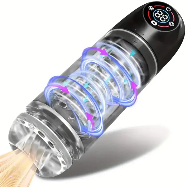 UPGRADED 7+7+7 Licking Suction 7 Rotating Modes Auto Masturbator