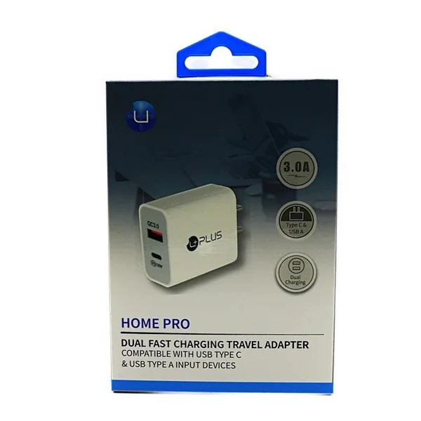 Uplus Home Pro Dual Fast Charging Travel Adapter