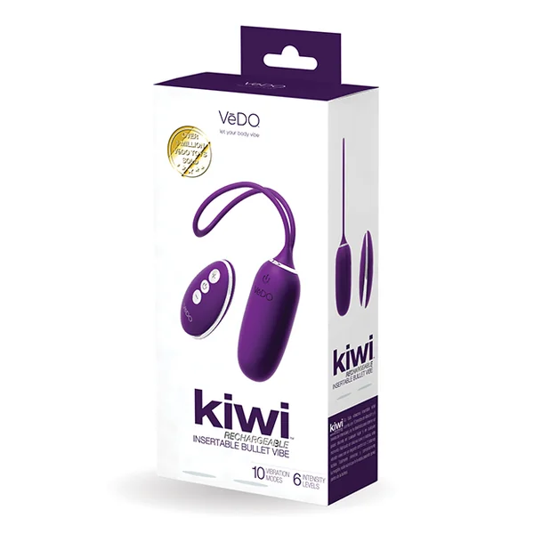 VEDO KIWI RECHARGEABLE BULLET INSERTABLE DEEP PURPLE