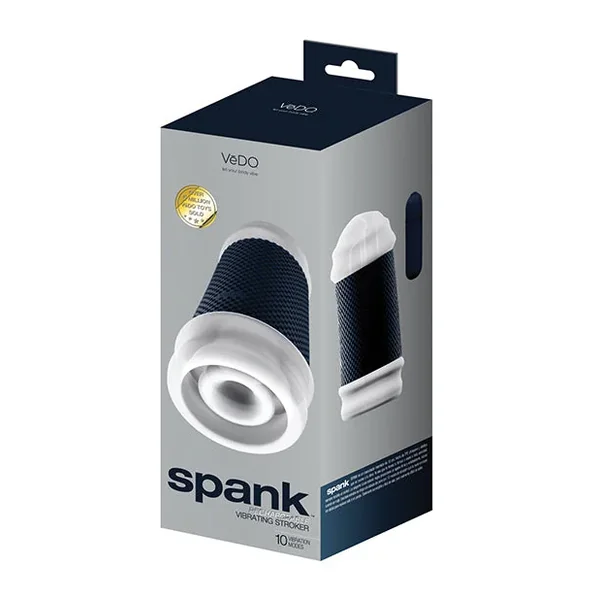 VeDO Spank Rechargeable Vibrating Stroker – Black