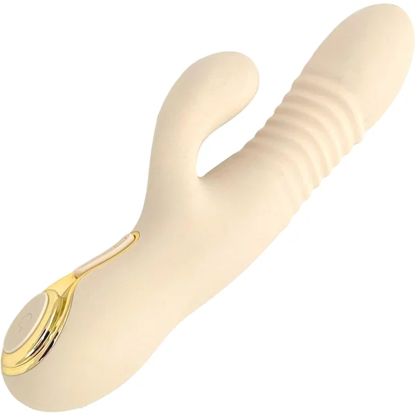 Velvet Thruster VC100 Rabbit Thrusting Dual Stimulation Silicone Vibrator