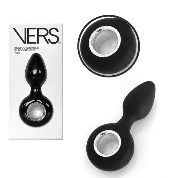 Vers Vibrating Rechargeable Silicone Butt Plug With Handle Multi-Speed Sex Toy
