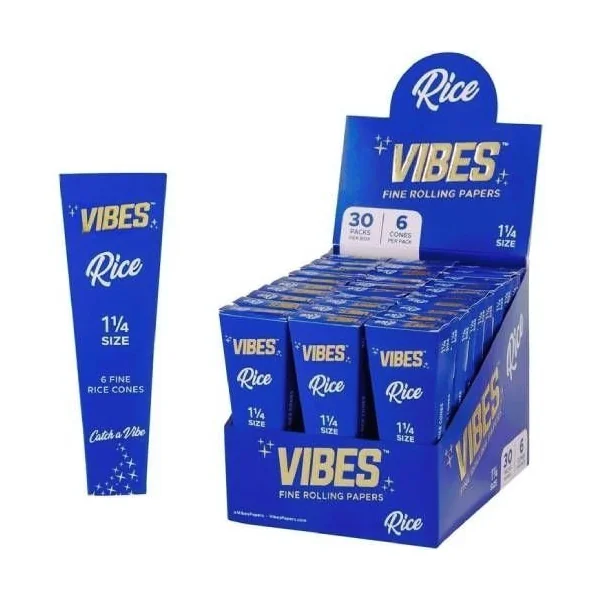 Vibes 1 1/4 Rice cones 30 Packs 6 Cones Per Pack