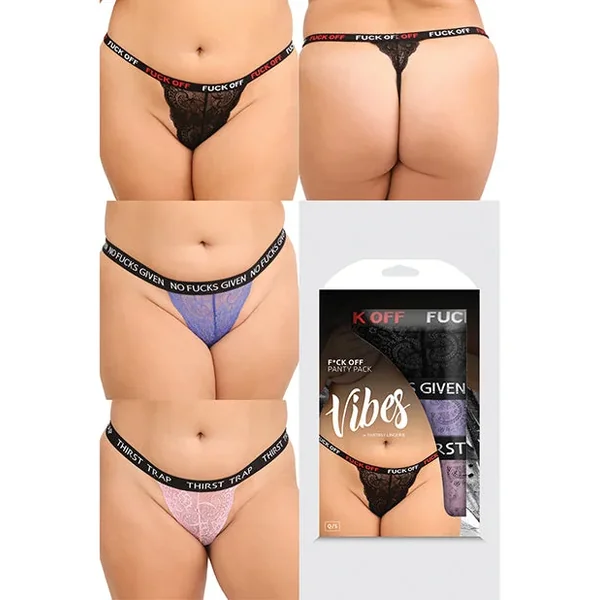 Vibes Fuck 3 Pack Thongs Assorted Colors QN