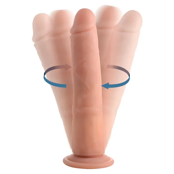 Vibrating And Rotating Remote Control Silicone Dildo – 8 Inch