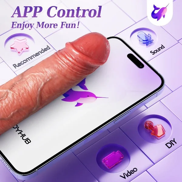 Vibrating Cock Sleeve Sex Toy for Men - APP Remote Controlled Realistic Penis Sheath Condom