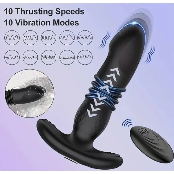 Vibrating CockRing Anal Butt Plug - App/Remote Control