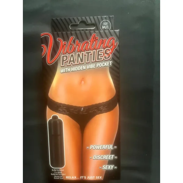 Vibrating Panties with Hidden Vibe Pocket Black