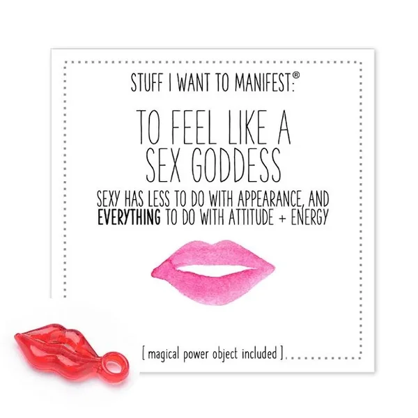 Warm Human -MINI CARD SEX GODDESS & Charm