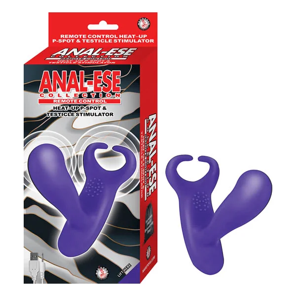 (WD) ANAL-ESE COLLECTION REMOT CONTROL HEAT UP P SPOT & BALL STIMULATOR PURPLE