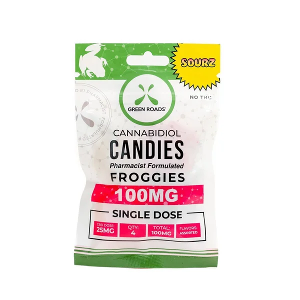 (WD) CBD EDIBLES 100MG FROGGIE SOUR (NET)