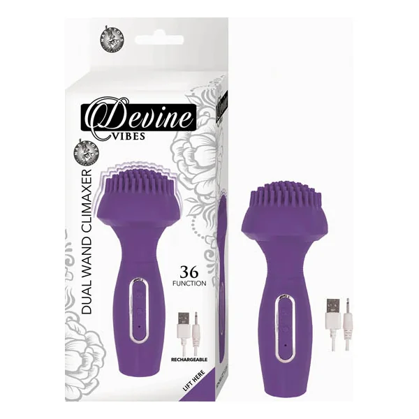 (WD) DEVINE VIBES DUAL WAND CLIMAXER PURPLE