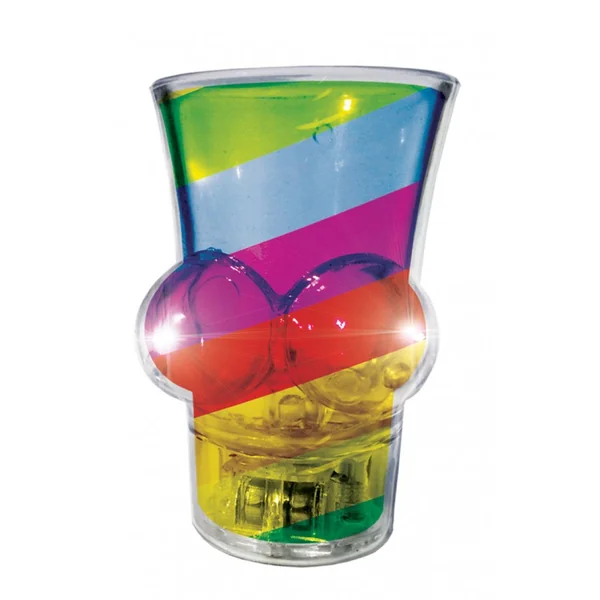 (WD) LIGHT UP RAINBOW BOOBIE SHOT GLASS