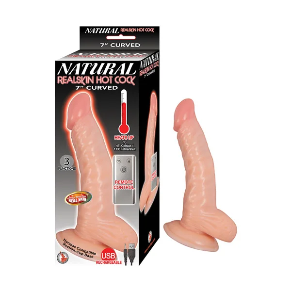 (WD) NATURAL REALSKIN HOT COCK CURVED 7IN FLESH