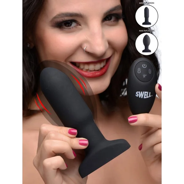 (WD) SWELL 10X SILICONE INFLAT & VIBRATING MISSILE ANAL PLUG