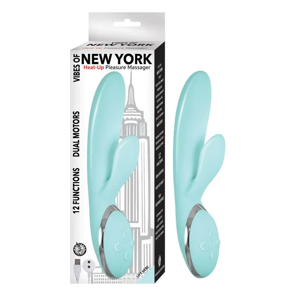 (WD) VIBES OF NEW YORK HEAT-UP PLEASURE MASSAGER AQUA
