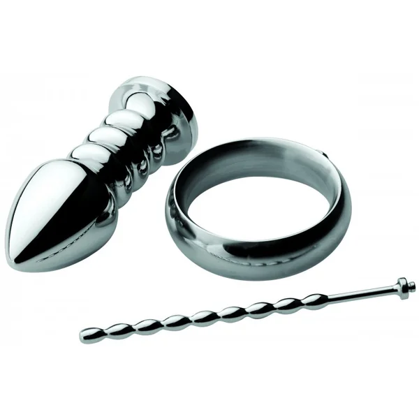 (WD) ZEUS DELUXE SERIES VOLTAI HIM STAINLESS STEEL MALE E STIM KIT