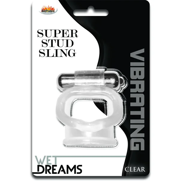 WET DREAMS SUPER STUD SLING CLEAR