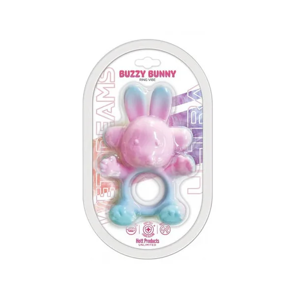 Wet Dreams Ultra Buzzy Bunny Vibrating Cock Ring by Hott Products