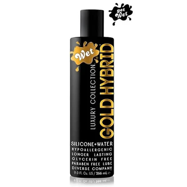 Wet Gold Hybrid Water Silicone Blend 9 oz / 266 ml
