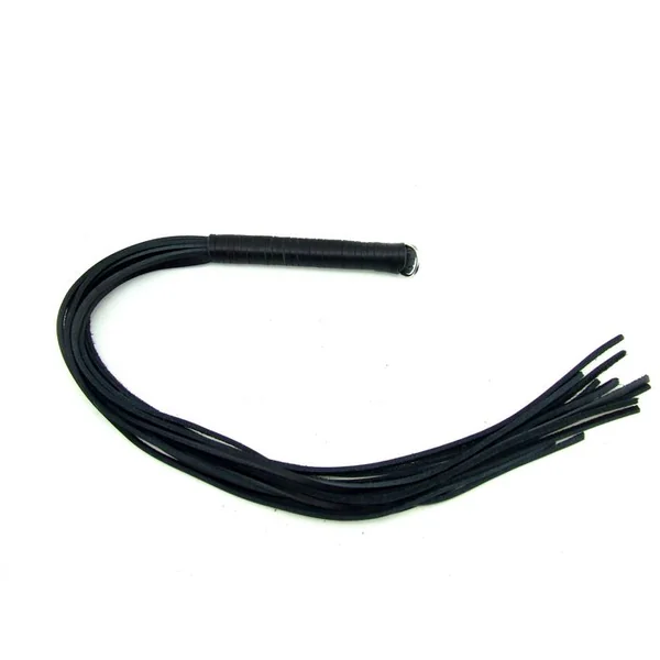 WHIP LEATHER THONG 20 BLACK “